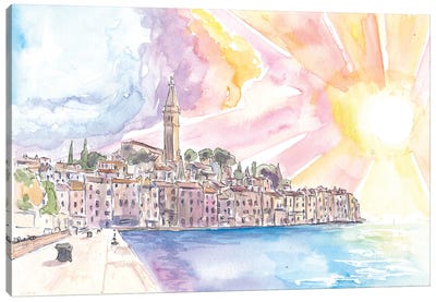 Amazing Rovinj Istrian Peninsula Dream With Waterfront Canvas Art Print - Croatia Art