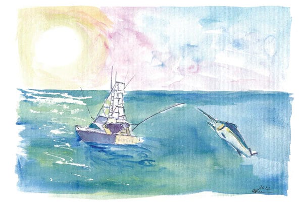 Yachts: Gone Caribbean Fishing With Yacht And Marlin by Markus & Martina Bleichner