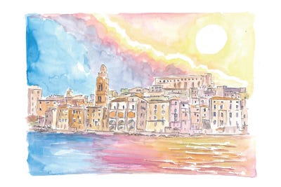 Gaeta Lazio Italy View From Mediterranean Sea by Markus & Martina Bleichner multi panel art