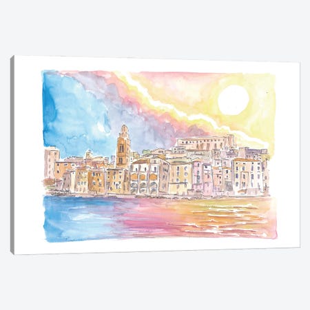 Gaeta Lazio Italy View From Mediterranean Sea Canvas Print #MMB822} by Markus & Martina Bleichner Art Print