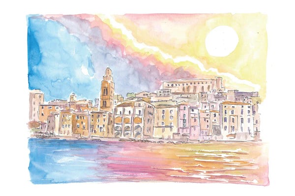 Markus & Martina Bleichner: Gaeta Lazio Italy View From Mediterranean Sea by Markus & Martina Bleichner