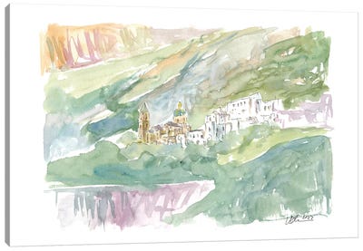 Praiano Hidden Gem On Amalfi Coast Canvas Art Print - Amalfi Art