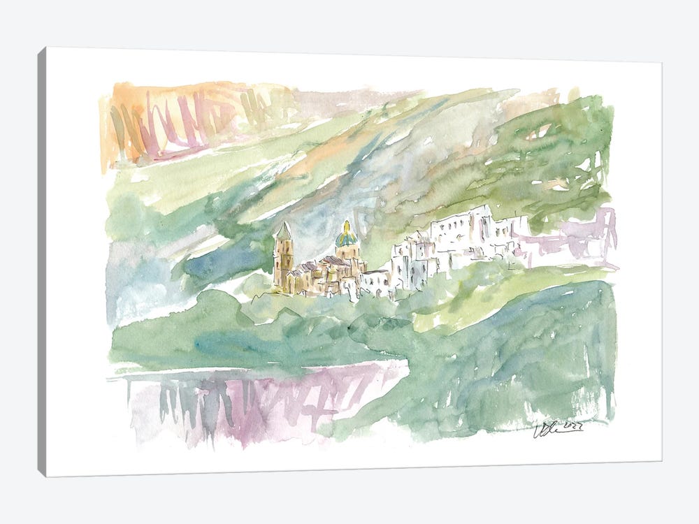 Praiano Hidden Gem On Amalfi Coast by Markus & Martina Bleichner 1-piece Canvas Print