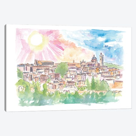 Montalcino City On A Hill In Italy Tuscany Canvas Print #MMB824} by Markus & Martina Bleichner Canvas Wall Art