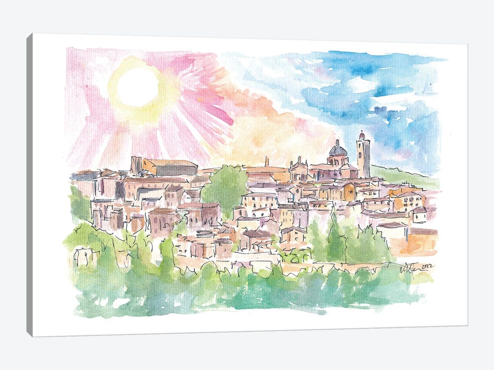Montalcino City On A Hill In Italy Tuscany 1-piece Canvas Art