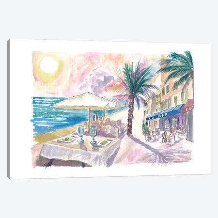 Mediterranean Seaview During Romantic Afternoon Canvas Print #MMB835} by Markus & Martina Bleichner Canvas Art Print