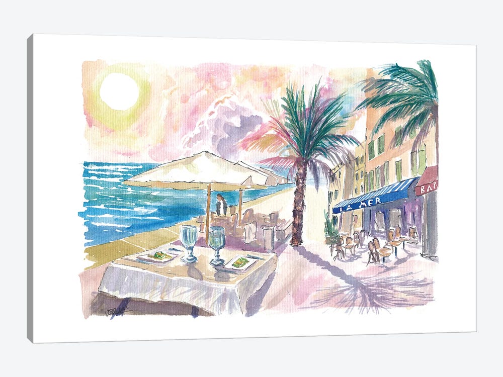 Mediterranean Seaview During Romantic Afternoon by Markus & Martina Bleichner 1-piece Canvas Wall Art