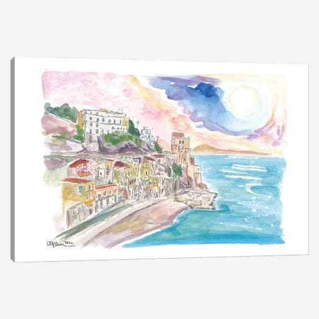 Cruising Amalfitana With View Of Cetara Italy Canvas Print #MMB836} by Markus & Martina Bleichner Canvas Art Print
