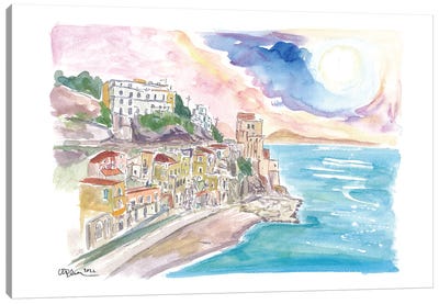 Cruising Amalfitana With View Of Cetara Italy Canvas Art Print - Markus & Martina Bleichner