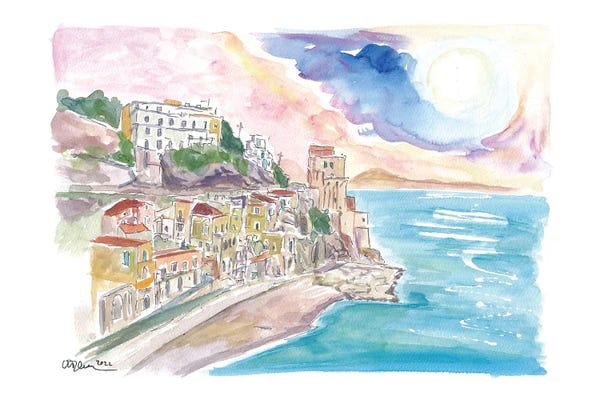 Markus & Martina Bleichner: Cruising Amalfitana With View Of Cetara Italy by Markus & Martina Bleichner