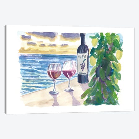 Romantic Evening With Wine Canvas Print #MMB841} by Markus & Martina Bleichner Canvas Art Print