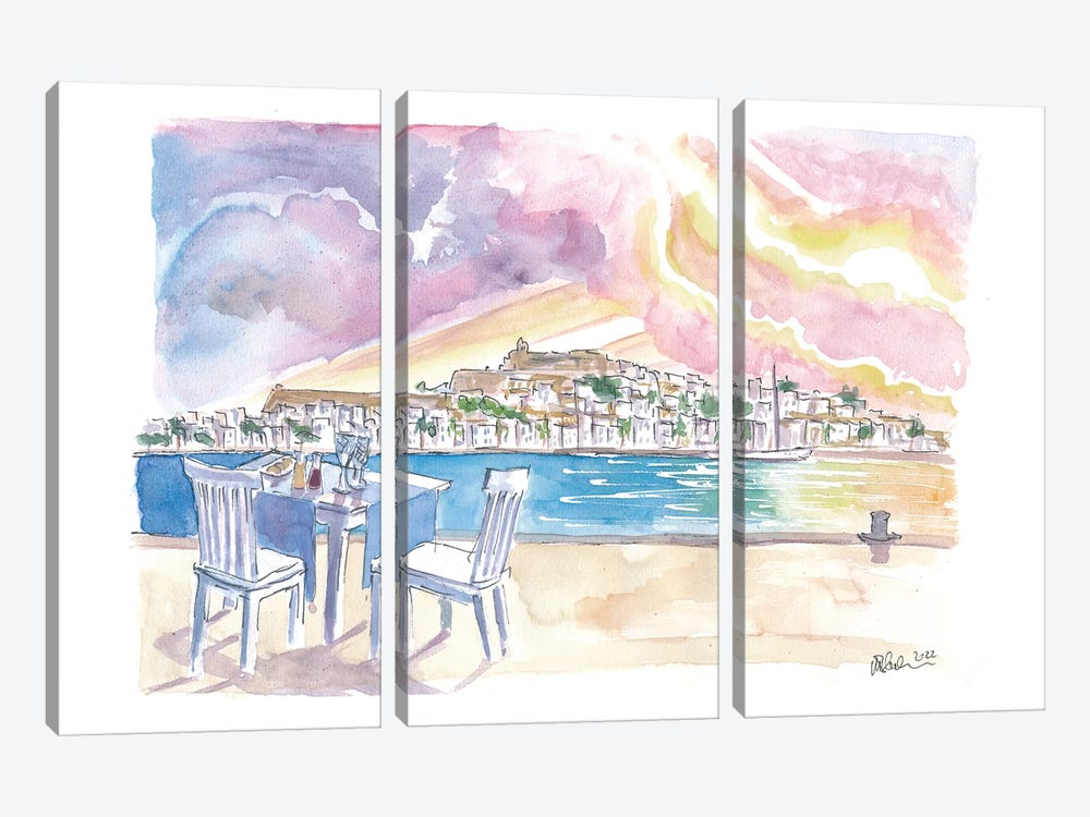 Sundowner With Gorgeous View by Markus & Martina Bleichner 3-piece Canvas Art