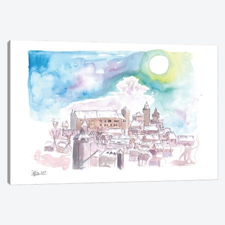 Nuremberg Germany View Of Old Town With Castle In Winter Canvas Print #MMB846} by Markus & Martina Bleichner Canvas Artwork