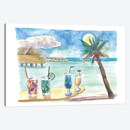 Tropical Sea With Pacific Cocktails At Marquesas Archiepelago Canvas Print #MMB847} by Markus & Martina Bleichner Canvas Wall Art