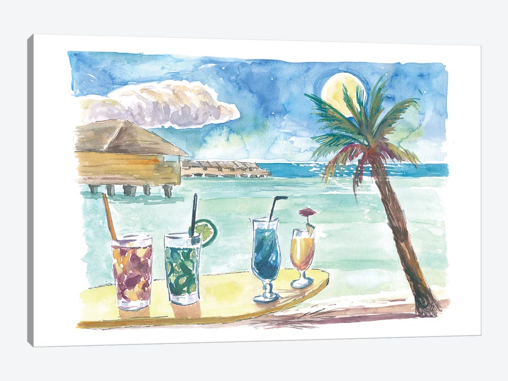Tropical Sea With Pacific Cocktails At Marquesas Archiepelago by Markus & Martina Bleichner 1-piece Canvas Art Print