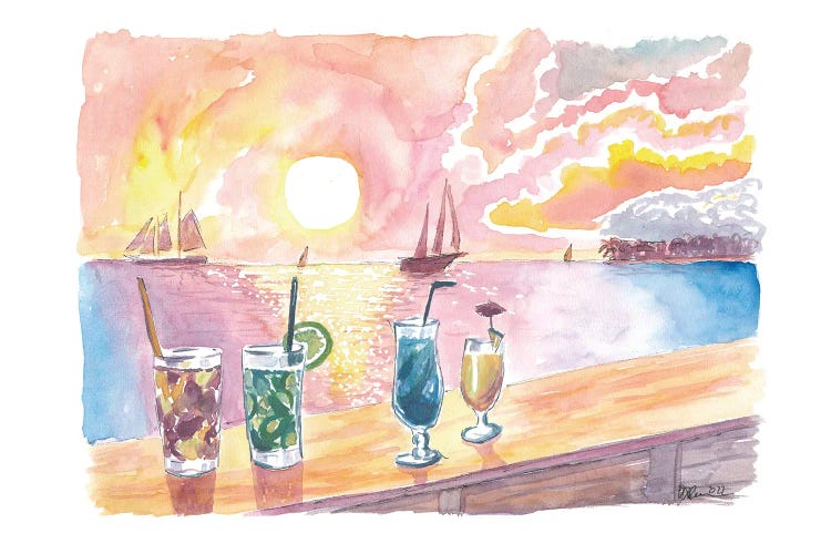 Unforgettable Sunset Celebration With Drinks On Mallory Sq Key West Florida