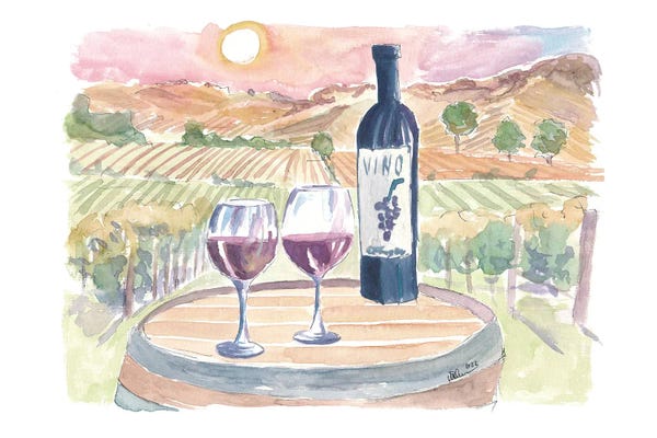 Markus & Martina Bleichner: Napa Valley Experience With View, Sunset And A Romantic Table by Markus & Martina Bleichner