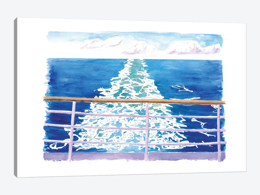 Cruiser Dream From Aft Views With Endless Sea by Markus & Martina Bleichner 1-piece Art Print