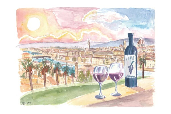 Markus & Martina Bleichner: Culture And Romance With Wine And A View Of Florence Italy by Markus & Martina Bleichner