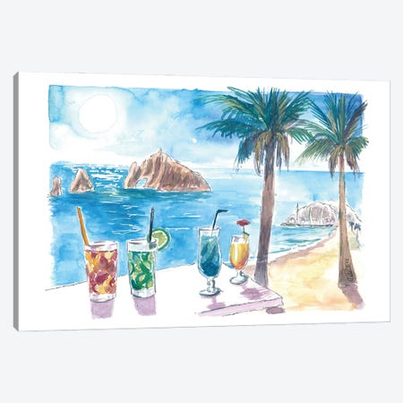 Chilling With Refreshing Fruit Cocktails In Waikiki Hawaii Afternoon At The Beach Canvas Print #MMB862} by Markus & Martina Bleichner Canvas Print