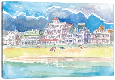 Cape May New Jersey Typical Beach Scene Canvas Art Print - Markus & Martina Bleichner