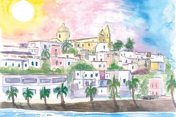 Sicily: Sunlight Over Stromboli Aeolian Islands Italy by Markus & Martina Bleichner