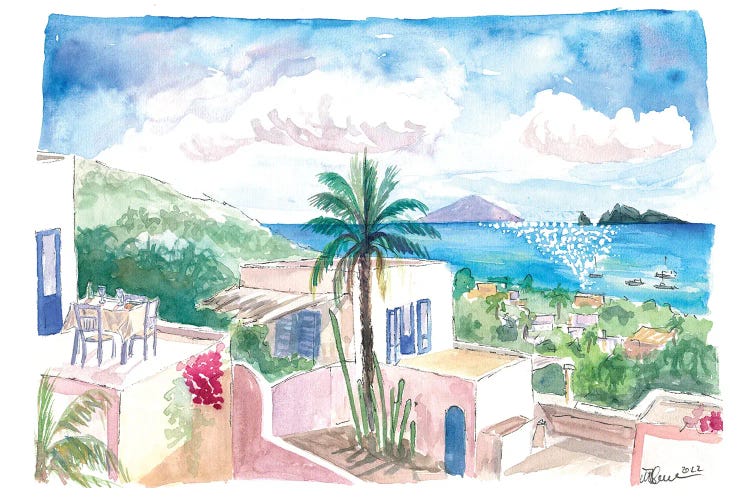 Panarea Mediterranean View With Stromboli And Aeolian Fantasies by Markus & Martina Bleichner wall art