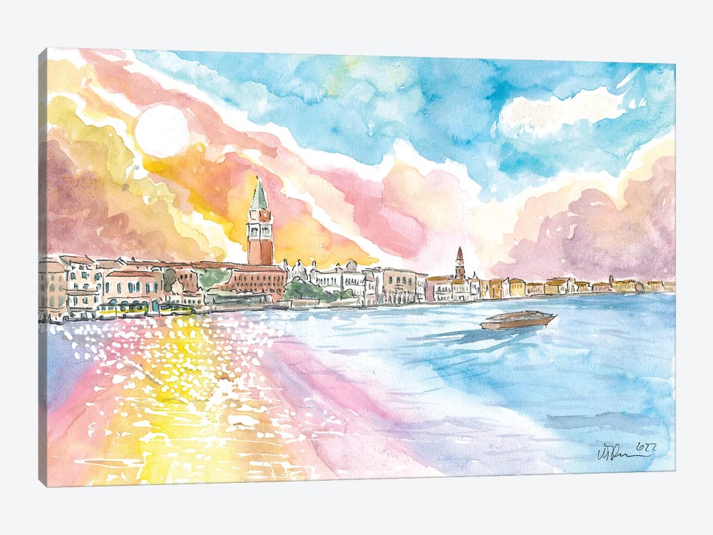 Serene Venice View San Marco And San Francesco Della Vigna by Markus & Martina Bleichner 1-piece Canvas Wall Art