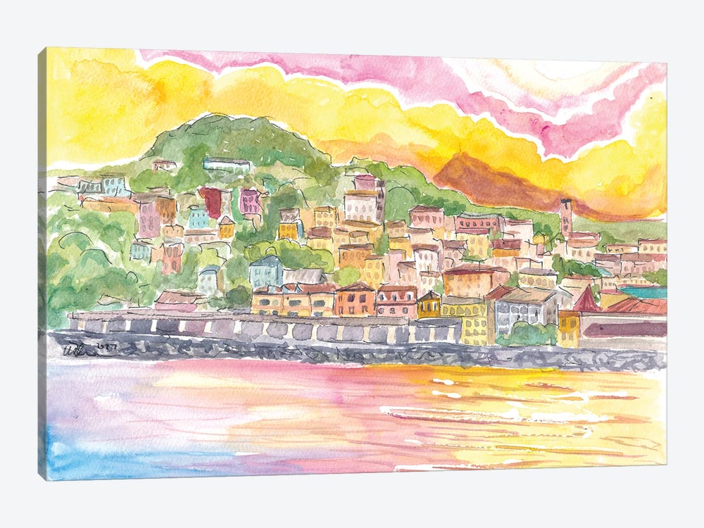 Saint Johns Grenada Golden West Indies Morning by Markus & Martina Bleichner 1-piece Canvas Artwork