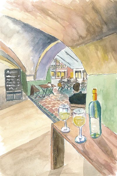 Markus & Martina Bleichner: Landshut Bavaria Cafe Under The Arches Shopping And Strolling On A Saturday by Markus & Martina Bleichner