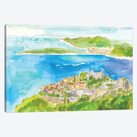 French Riviera Coast With Islands And Peninsula And Cote D'Azur Dreams Canvas Print #MMB916} by Markus & Martina Bleichner Canvas Artwork