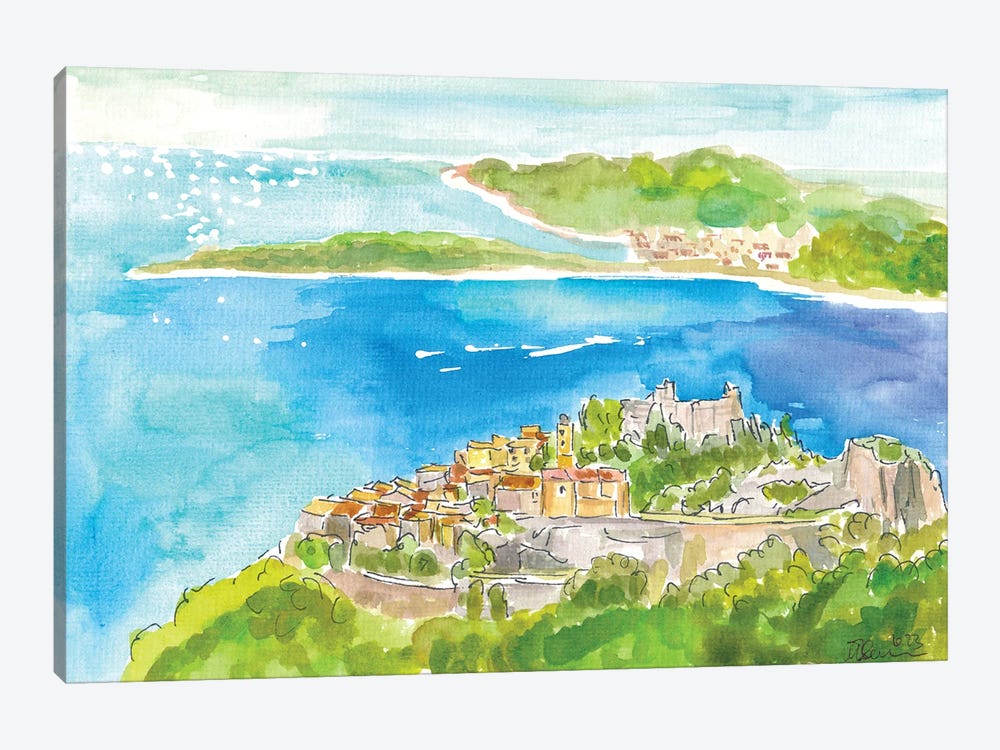 French Riviera Coast With Islands And Peninsula And Cote D'Azur Dreams by Markus & Martina Bleichner 1-piece Canvas Artwork