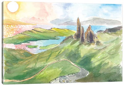 Isle Of Skye Hebrides Road Trip With Old Man Of Storr Canvas Art Print - Scotland Art
