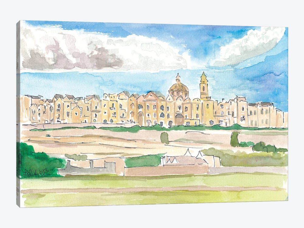 Locorotondo View Of Hilltop Town In Puglia Italy by Markus & Martina Bleichner 1-piece Canvas Print