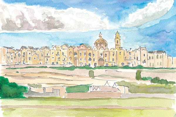 Markus & Martina Bleichner: Locorotondo View Of Hilltop Town In Puglia Italy by Markus & Martina Bleichner
