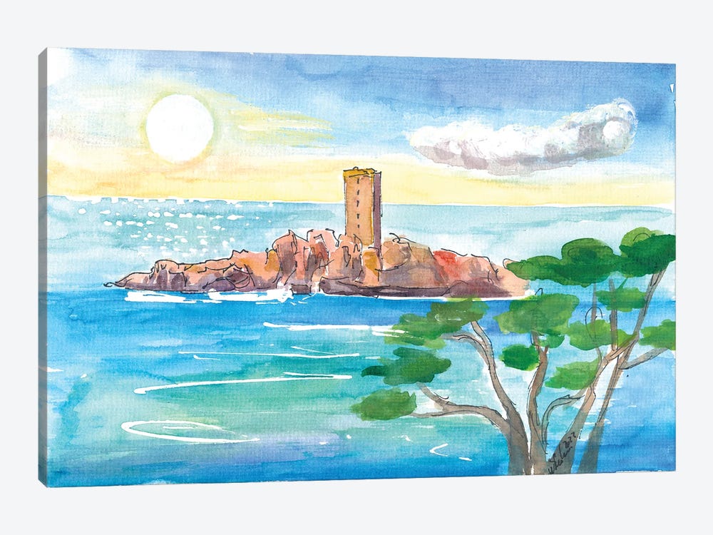 Mediterranean Island In Esterel Massif On French Riviera Côte D'Azur by Markus & Martina Bleichner 1-piece Art Print