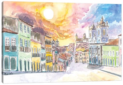 Salvador Bahia Historic Center Tour In Pelourinho Canvas Art Print