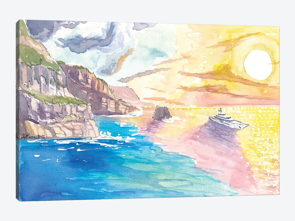 Southern Italy Sunset On The Sorrento Coast by Markus & Martina Bleichner 1-piece Art Print