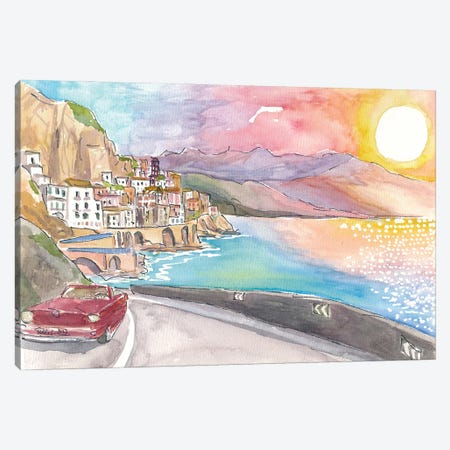 Road Trip Amalfi Coast Romance Near Sorrento Atrani Italy Canvas Print #MMB953} by Markus & Martina Bleichner Canvas Art Print