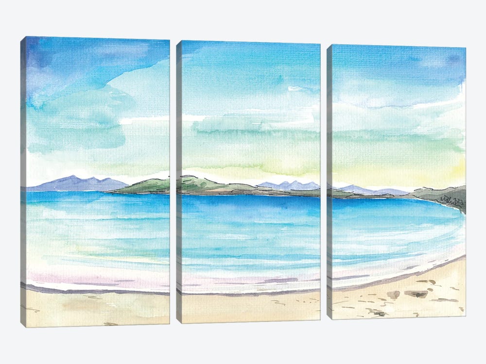 Inishbofin White Beach On Irish Island On Atlantic by Markus & Martina Bleichner 3-piece Canvas Artwork