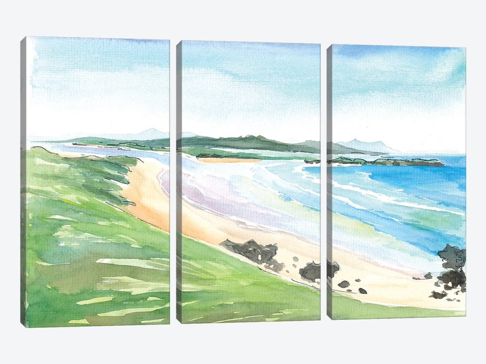 Donegal Irish Beach Dreams Near Inishowen Peninsula by Markus & Martina Bleichner 3-piece Canvas Print