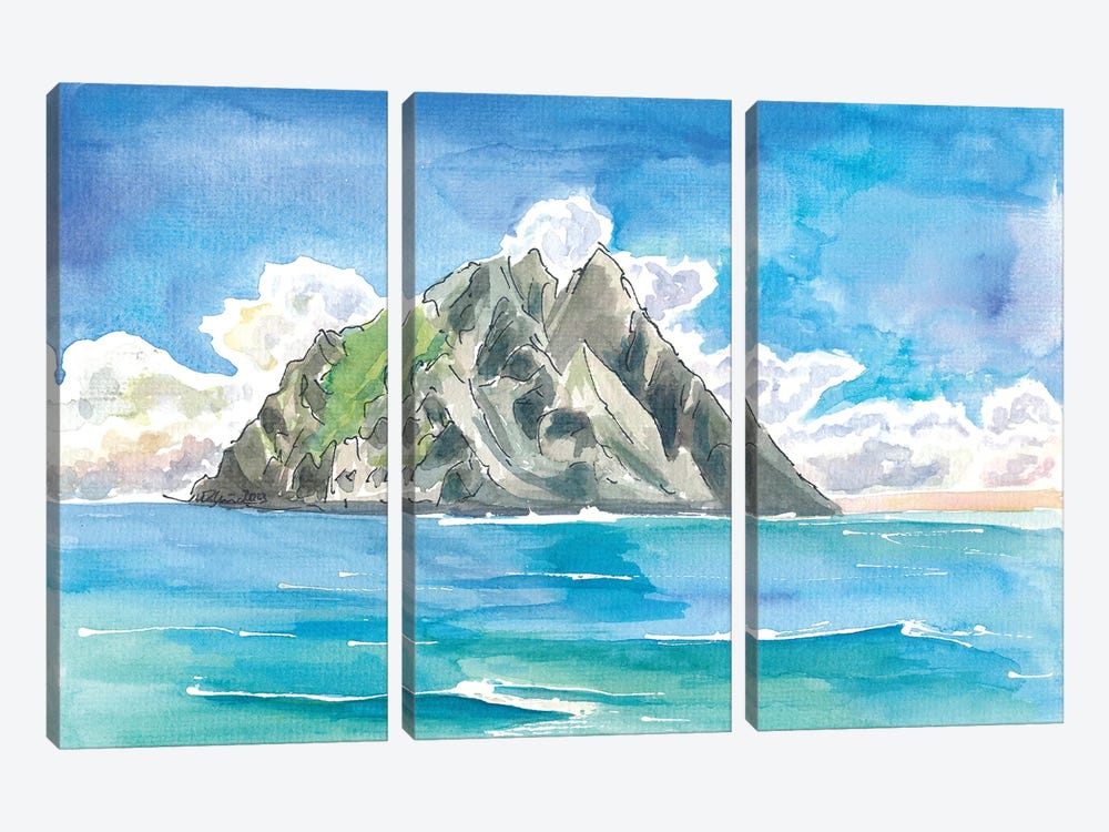 Skellig Islands Rocks In Atlantic Ocean Irish Seascape by Markus & Martina Bleichner 3-piece Canvas Art