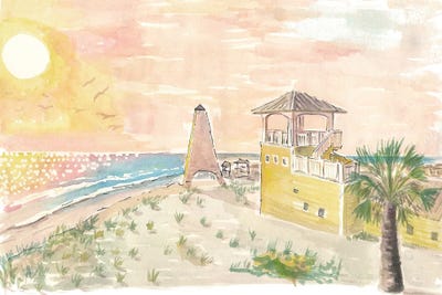 Incredible Sunset In Seaview Florida With Beach Dunes by Markus & Martina Bleichner art print