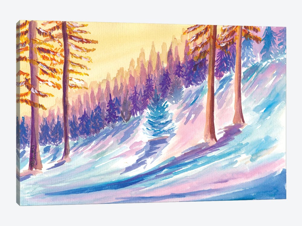 Late Afternoon Sun In Romantic Winter Forest by Markus & Martina Bleichner 1-piece Art Print