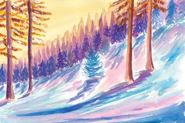 Markus & Martina Bleichner: Late Afternoon Sun In Romantic Winter Forest by Markus & Martina Bleichner