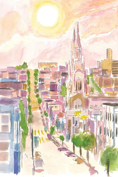 Markus & Martina Bleichner: San Francisco Streets Hills And Sun Scene In California by Markus & Martina Bleichner