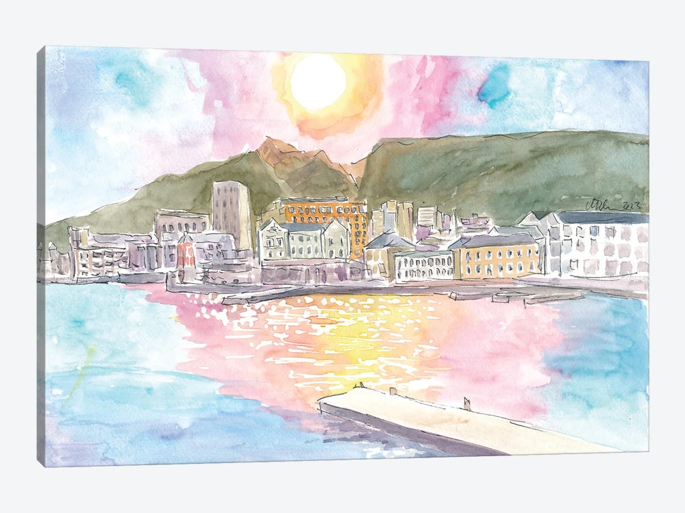 Capetown South Africa View Of Waterfront And Hills by Markus & Martina Bleichner 1-piece Canvas Art