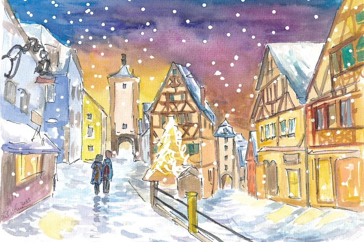 Rothenburg Tauber Winter Wonderland Walks At Night