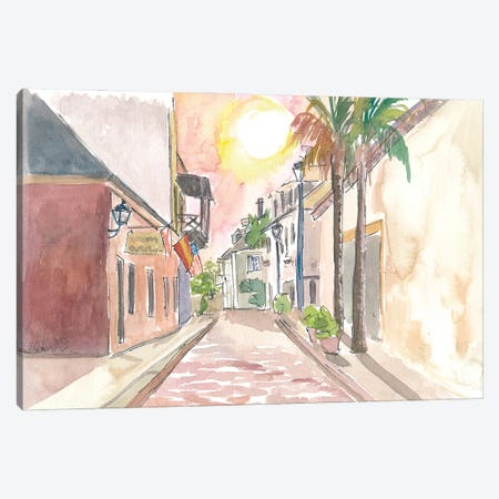 Sunny Street Scene In St. Augustine Florida Usa Canvas Print #MMB973} by Markus & Martina Bleichner Canvas Art Print