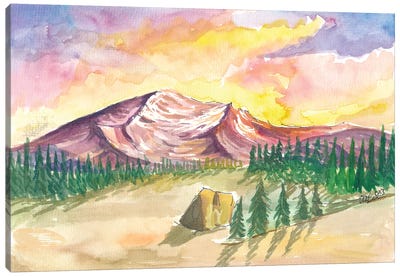 Mystic Mount Shasta In Cascades Ridge California Canvas Art Print - Cascade Range Art